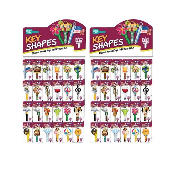 LuckyLine: KEY SHAPES WALL DISPLAY, 48 SKUS, (5K, 5S), PK 240